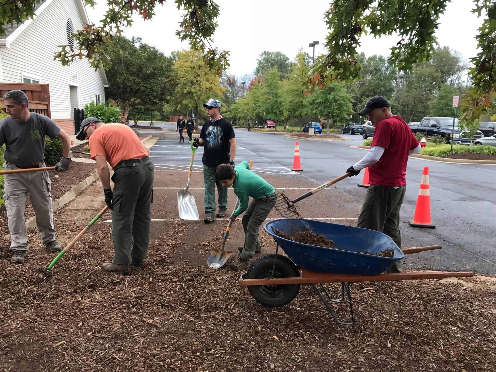 Scouts doing community service